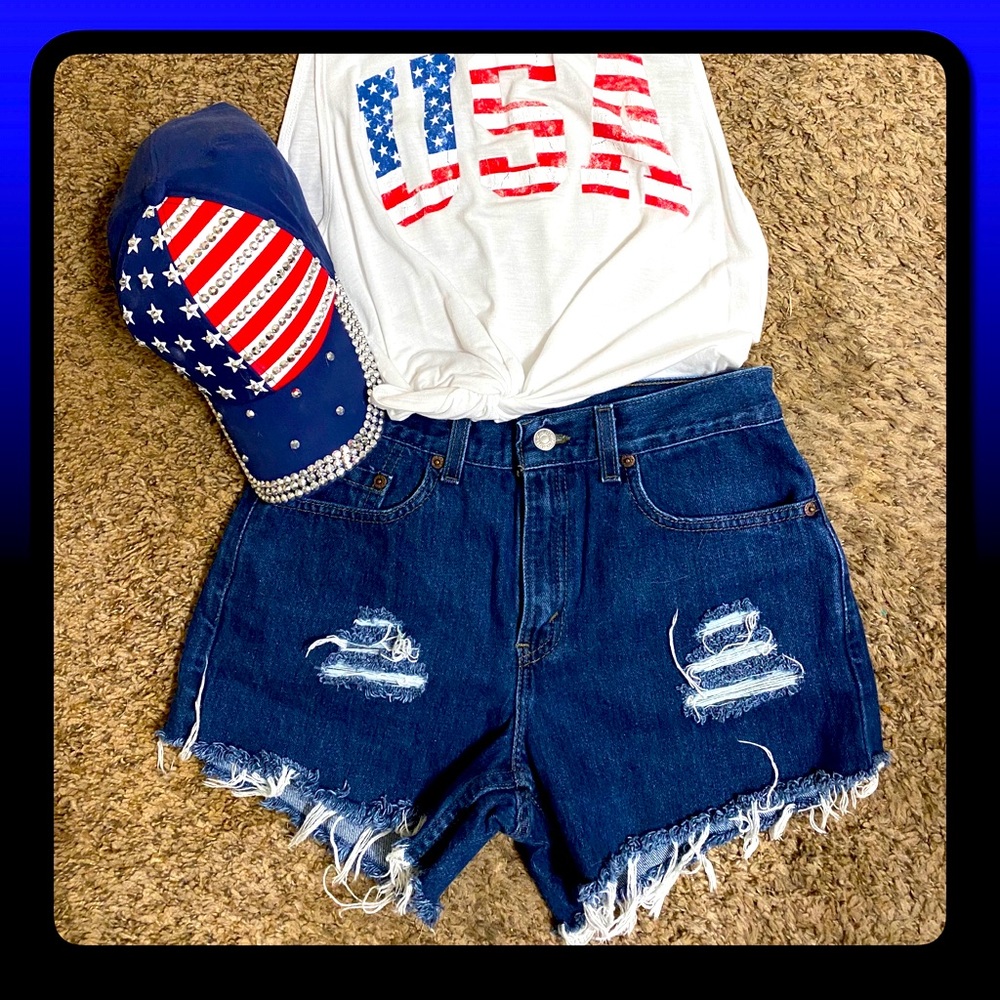 Darling Custom Made Distressed Levi’s Shorts